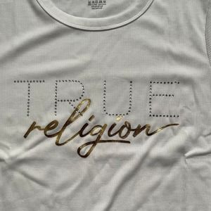 True Religion Women's Slim Crew Short Sleeve T-Shirt Purple Size Small